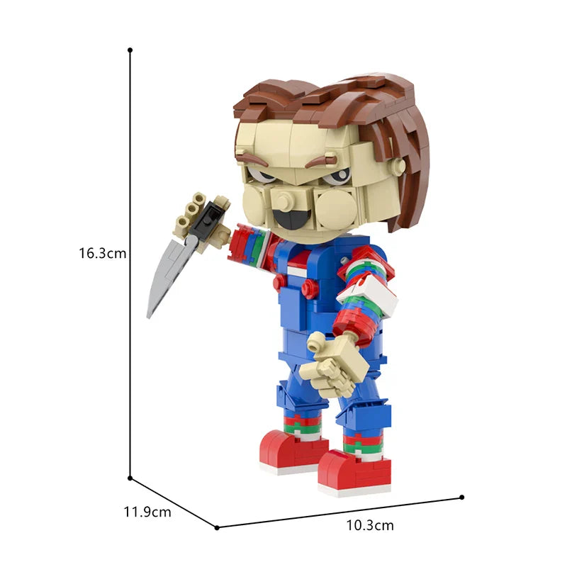 BuildMoc Horror Movie Child's Play For Chuckyed Building Blocks Classic Killer Doll Model Bricks Toys Adult Kids Halloween Gifts