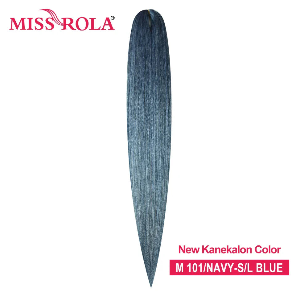 Miss Rola Synthetic Wholesale Bulk 6 Pieces 30Inch 28Inch 26Inch Pre Stretched Jumbo Braiding Hair Kanekalon EZ Twist Braid Hair