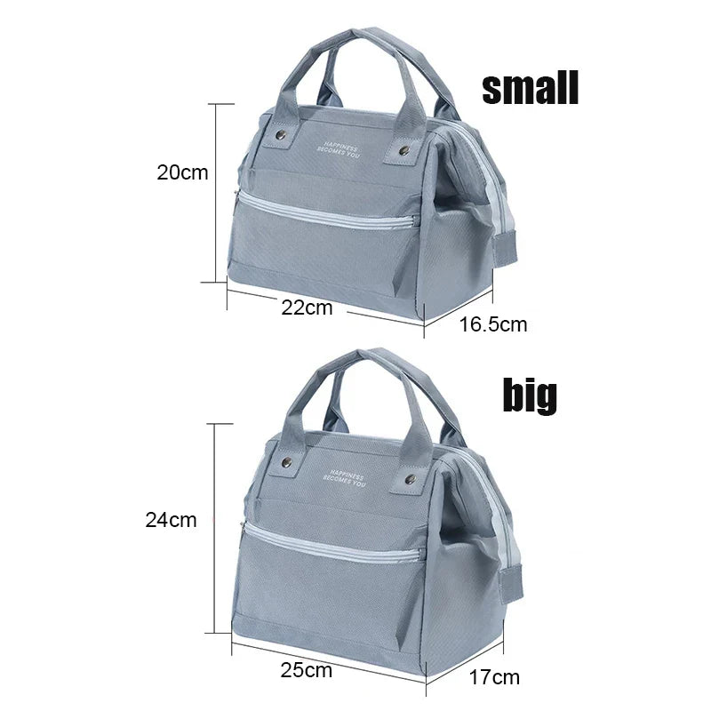 Portable Lunch Bag Women Large Capacity Waterproof Convenient Fresh Cooler Bags Picnic Lunch Container Food Storage Bags WY278