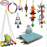 Combination Parrot Bird Toys Accessories Articles Parrot Bite Pet Bird Toy For Parrot Training Bird Toy Swing Ball Bell Standing