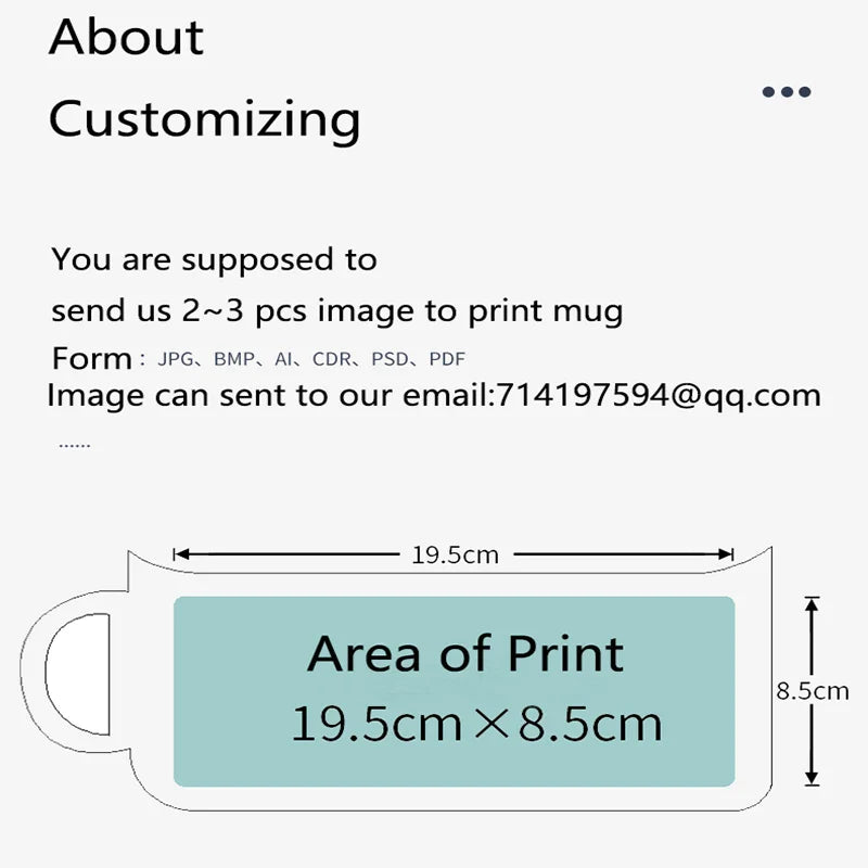 Customized Photos/Logo Printed DIY Coffee Mugs Personalized Tea Cups Drink Beer Milk Tableware Beer Drinkware Coffeeware Teaware