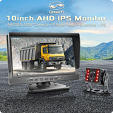 FHD 1920x1080P 10 Inch IPS Screen Truck Bus Vehicle DVR Recorder Parking Monitor With 2 Channels Front Rear Side AHD Car Camera