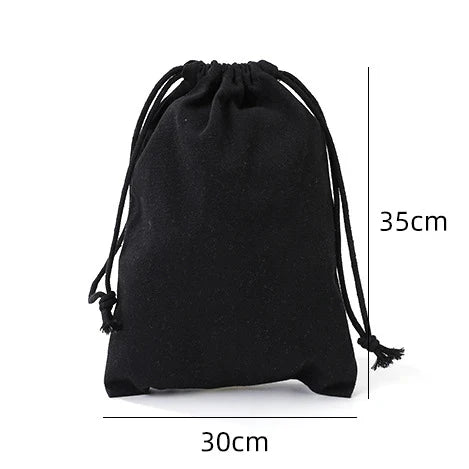 Canvas Bag Cotton Drawstring Drawstring Pocket Shopping Cotton Bag School Gym Travel Dustproof Handbag Blank girdle storage bag