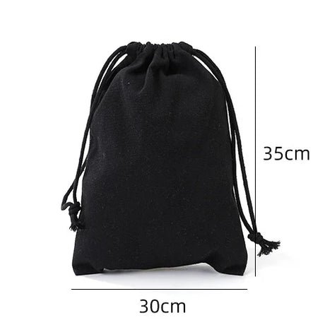 Canvas Bag Cotton Drawstring Drawstring Pocket Shopping Cotton Bag School Gym Travel Dustproof Handbag Blank girdle storage bag