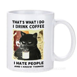 Funny Cat Mugs Coworker Gifts Coffee Spelled Backwards Is Eeffoc Coffeeware Mugen Home Decal Tableware Drinkware Tea Cup Teaware