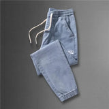 Japan Korean Fashion Men Wide Leg Jeans New Streetwear Straight Baggy Elastic Waist Denim Pants Male Casual Loose Trousers