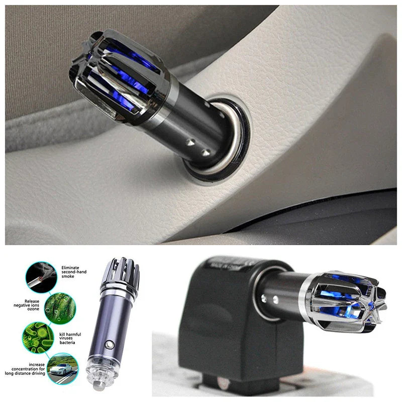 Mini Car Air Purifiers 12V Auto Car Fresh Air Ionic Oxygen Bar Ozone Ionizer Cleaner Car Electrical Appliances Car Electronics