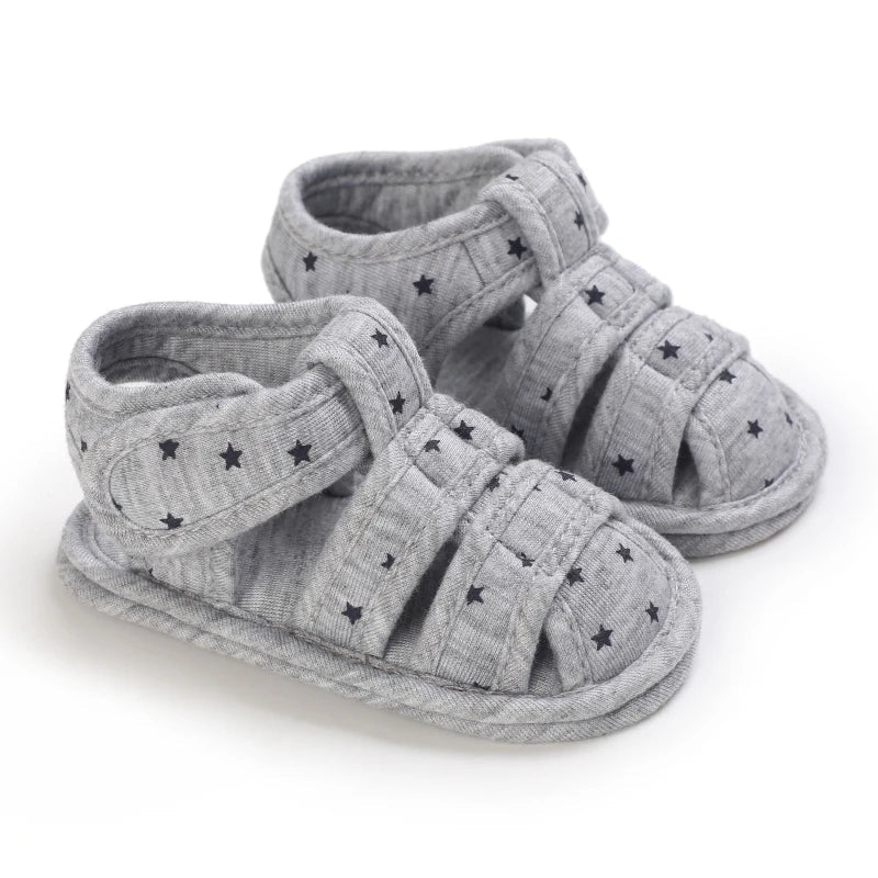 2023Brand NEW 0-18Months Kids Newborn Baby Boys Fashion Summer Soft Crib Shoes First Walker Anti Slip Sandals Shoes Soft Sole