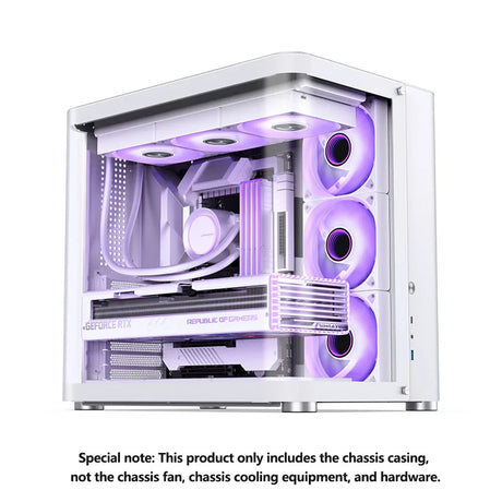 Jonsbo TK-2 ATX ITX Case Hyperbolic Side Translucent M-ATX Game Case E-sports Seaview Room Desktop Computer Chassis Black White