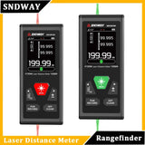 SNDWAY Laser Distance Meter Digital Rangefinder Mini Laser Tape Measure Range Finder Professional M/In/Ft Laser Measuring Meter