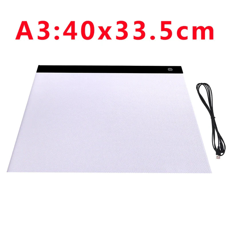 A2/A3/A4/A5 Ultra-Thin Portable LED Light Box Tracer USB Power Cable Artcraft Tracing Light Pad for Drawing, Sketching