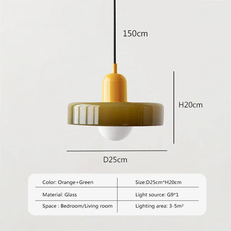 Nordic Glass Pendant Light Candy Color Single Head Lamp For Living Room Bedroom Study Dining Room Bar Indoor Decorative Fixtures