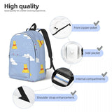 Winnie The Pooh Cloudy Raindrop Cool Backpack Sports High School Business Daypack for Men Women College Canvas Bags