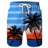 Men's Swimming Shorts Coconut Tree 3d Surfing Board Short Kids Beach Shorts Men Trunk Masculina Swim Trunks Sportwear Briefs Boy