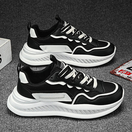 Chunky Sneakers Mens Designer Running Shoes Fashion Casual Microfiber Leather Fabric Breathable Height Increased Platform Shoes