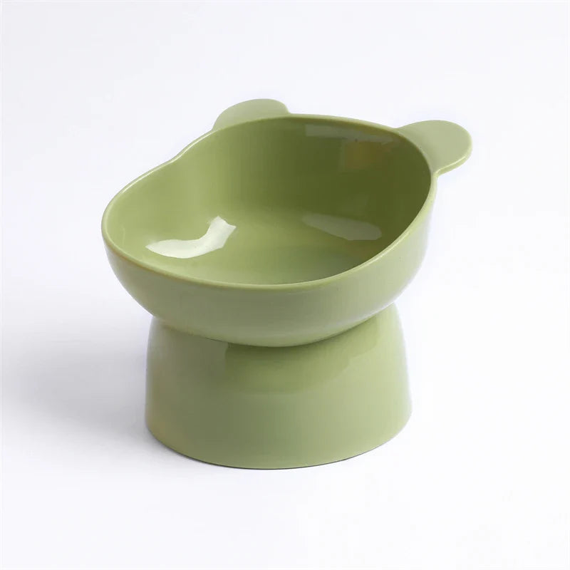 Pet Food Bowl Tilt High Bottom Cat Bowl Neck Protector Dog Feeding Water Feeder Feeding Watering Supplies Cats Products