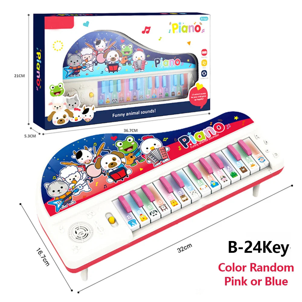 Kids Electronic Piano Keyboard Portable 61 Keys Organ with Microphone Education Toys Musical Instrument Gift for Child Beginner