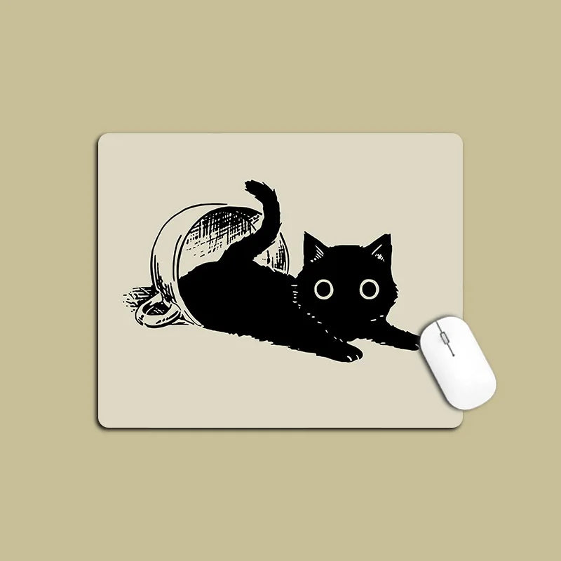Mouse Mat Cat Mause Pad Cute Cartoon Gaming Pad Anti-slip Padding Office Accessories for Desk Simple Mousepad Small Table Pads