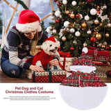 Pet Christmas Cloak Kitten Puppy Clothes Costume Cat Apparels Winter Warm Dog Cloak For Christmas Party Theme Pet Supplies