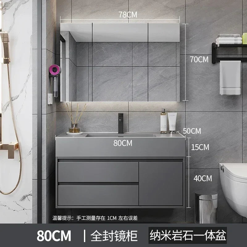 Toilet Vanity Wall Bathroom Cabinets Drawer Wall Washbasin Bathroom Cabinets Storage Shelves Casa Arredo Room Furniture YX50BC