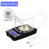 NEWACALOX 50g/100g x 0.001g USB Charging Jewelry Scale LCD Digital Pocket Precision Electronic Scale Medicinal Lab Balance Weigh