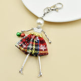 YLWHJJ brand Doll Handmade Cute charm keychain for Women Car Pendant Girls fashion Jewelry Bag key chains Accessories key ring