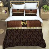 M-Michael-Kors logo printed Bedding Sets exquisite supplies set duvet cover bed comforter set bedding set luxury birthday gift