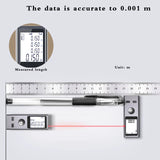 Mini Laser Rangefinder Digital Tape Measure Laser Ruler USB Charge Aluminum Alloy Fuselage Measuring Distance: 30m/50m