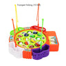 Electric Musical Rotating Fishing Toy Children Board Play Fish Game Outdoor Sports Educational Toys For Boys Girls