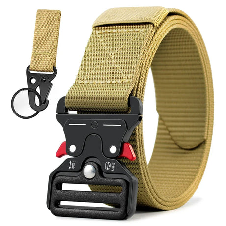 Men's Belt Outdoor Hunting Metal Tactical Belt Alloy Buckle Marine Corps Canvas Belt Men Women Tactique Belts for Women