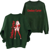 2024 Beyonce Cowboy Carter Sweatshirt Harajuku Hip Hop Round Neck Long Sleeve Oversized Hoodie Fans Gift