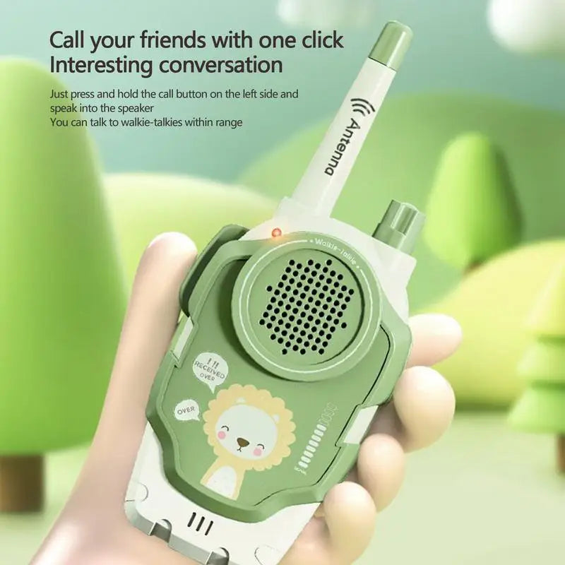 Kids Walkie Talkie Mini Phone Call Children Cartoon Talkie Walkie Long Range 2 Way Radio Interphone Boys Girls Birthday Gifts