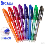 DELVTCH Erasable Gel Pen 0.7mm 0.5mm Bullet Tip Blue Black Red Color Ink Refill Rods Writing Drawing Painting Washable Handle