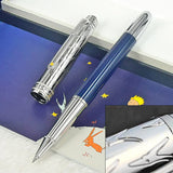 PPS Le Petit Prince 163 Dark Blue Rollerball Ballpoint Pen Luxury MB Stationery With Serial Number Little Prince + Leather Pouch