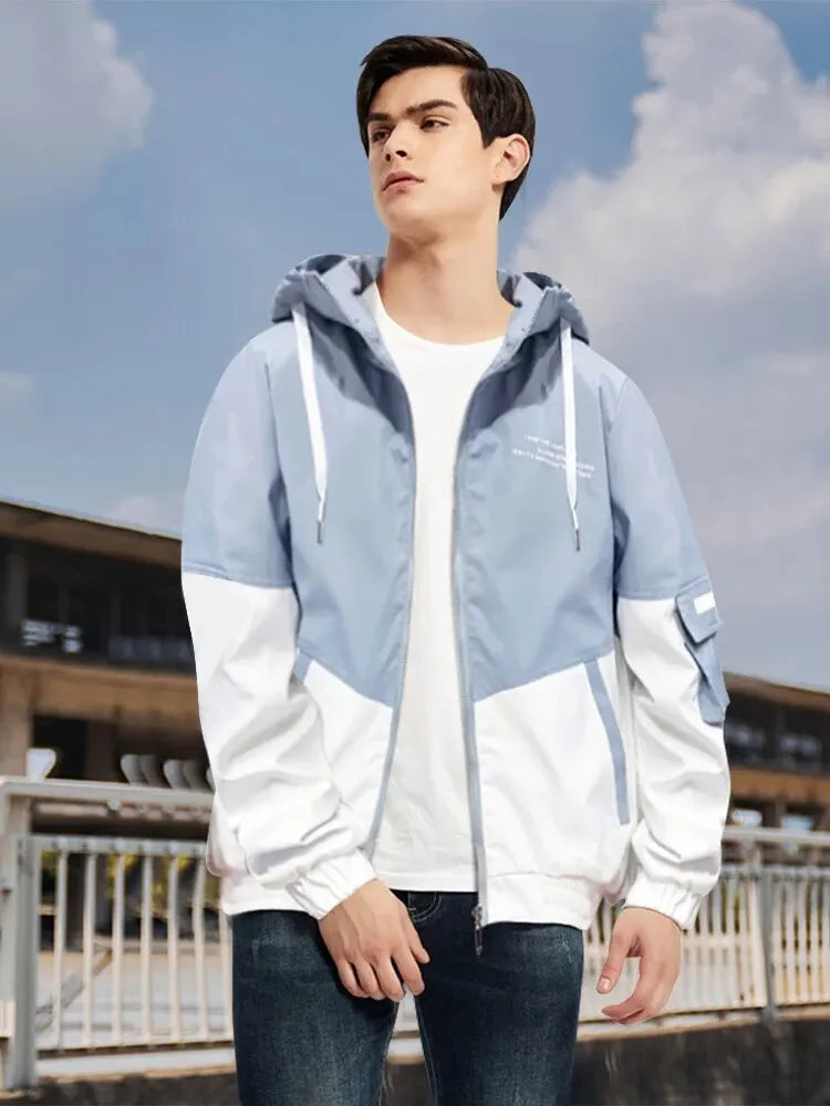 2024 Spring and Autumn New Men's Flight Jacket Casual High Street Hip Hop Top Fashion Vintage Loose Patchwork Shirt Coat