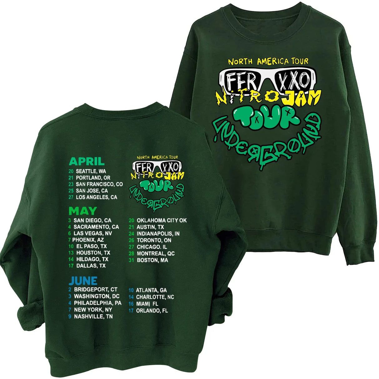 Feliz Cumpleanos Ferxxo World Tour Sweatshirt Man Woman Harajuku Round Neck Long Sleeve Oversized Hoodie