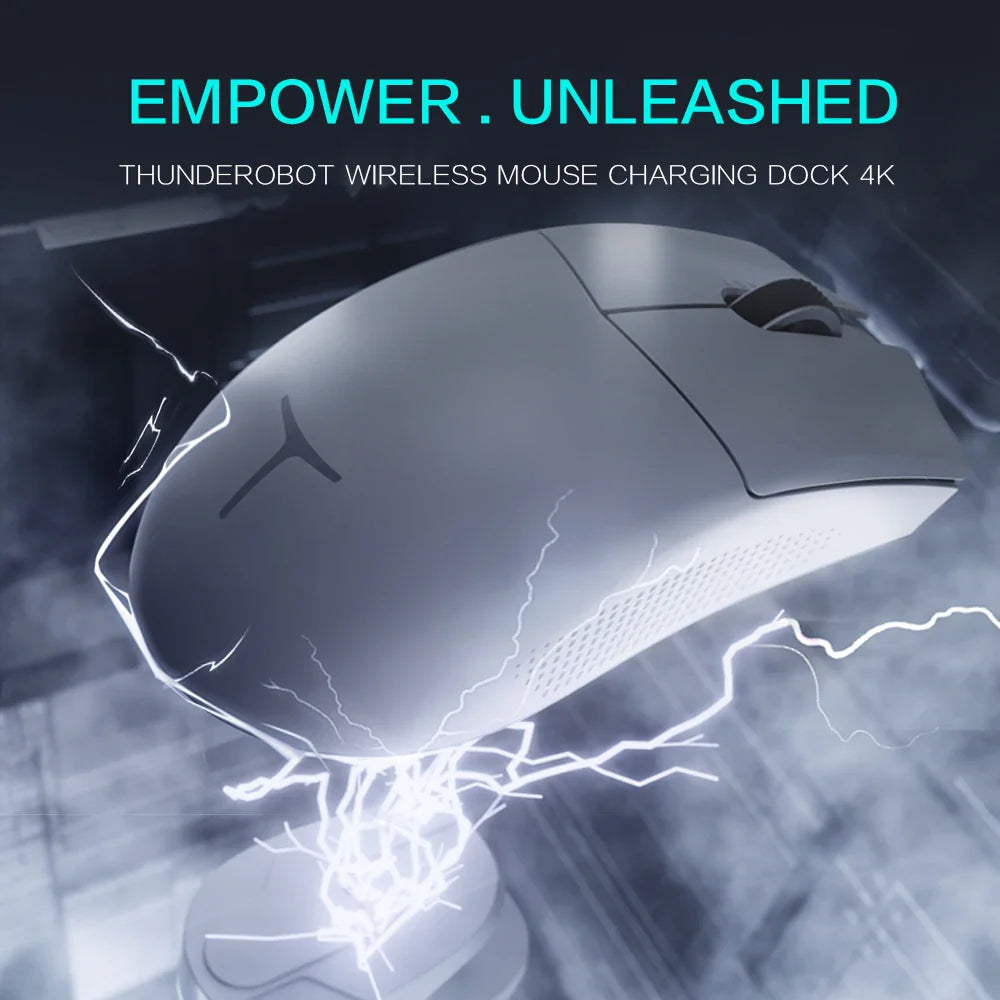 Thunderobot ML903 Wireless Gaming Mouse With Charging Dock PAW3395 Nordic MCU 26000DPI 650IPS 4KHZ Polling Rate Max For Gamer