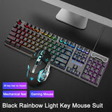 3-piece Set Gaming Keyboard Mouse Headphone Set Wired Backlight Game 104 Keys Keyboards 1600DPI Mice Headset Combos for PC Gamer