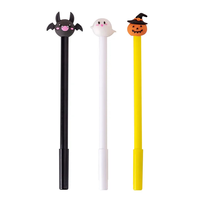 12 pcs/lot Creative Halloween Theme Gel Ink Pens School Office Writing Supplies Gift Stationery Cute Pen Kids Prizes Cute Pens