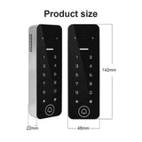 TuyaSmart WiFi Video Intercom Access control System Keypad Fingerprint With Doorbell for Villa apartment Outdoor Metal Case IP65