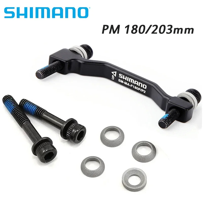 Shimano MTB Bike Disc Brake Rotor Adaptor 180mm 203mm PM Caliper Adapter SM-MA-F180P/P2 Front Rear Post Mount Bicycle Adaptor