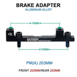 Shimano MTB Bike Disc Brake Rotor Adaptor 180mm 203mm PM Caliper Adapter SM-MA-F180P/P2 Front Rear Post Mount Bicycle Adaptor