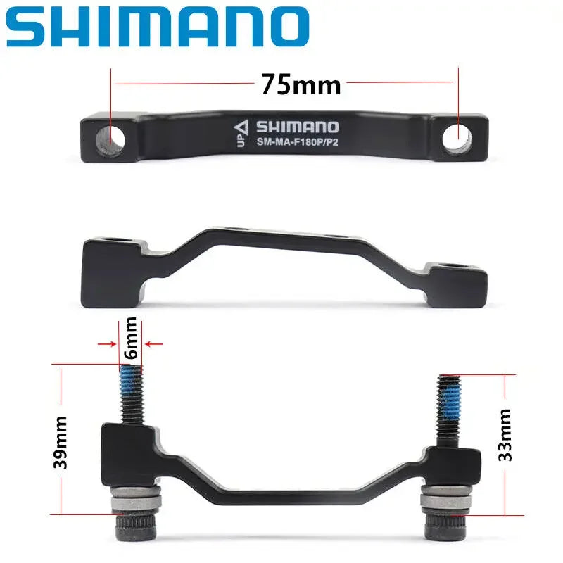 Shimano MTB Bike Disc Brake Rotor Adaptor 180mm 203mm PM Caliper Adapter SM-MA-F180P/P2 Front Rear Post Mount Bicycle Adaptor