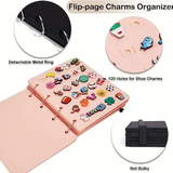 Shoe Charms Organizer For Charms Display, Flip-Page Shoe Charms Holder With 120 Holes (Shoe Charms Not Included)