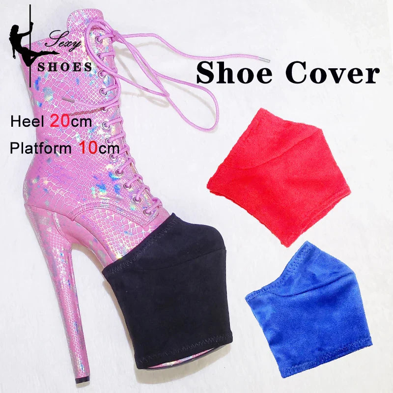 Shoe Protectors 20cm Platform Boots Durable Suede Protector High Heels Cover Pole Dance Boots Training Sandals Wear-Resist Cover