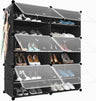 Shoe Rack Organizer, 48 Pair Shoe Storage Cabinet with Door Expandable Plastic Shoe Shelves for Closet,Entryway,Hallway,Bedroom