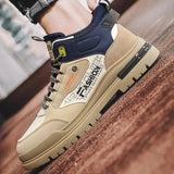 Shoes For Men Work Men's Casual Sneakers High-top Outdoor Trendy All-match Boots Autumn Winter Fashion Popular Anti-wear Shoe