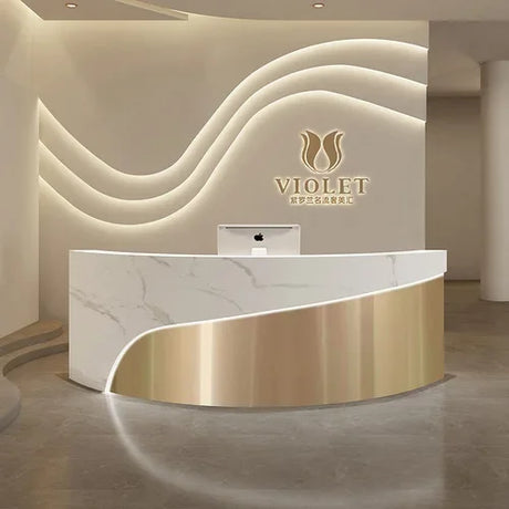 Shop Counter Tables Reception Desk Luxury Lectern White Modern Simple Reception Desk Information Mostrador Cajero Room Furniture