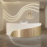 Shop Counter Tables Reception Desk Luxury Lectern White Modern Simple Reception Desk Information Mostrador Cajero Room Furniture