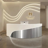 Shop Counter Tables Reception Desk Luxury Lectern White Modern Simple Reception Desk Information Mostrador Cajero Room Furniture